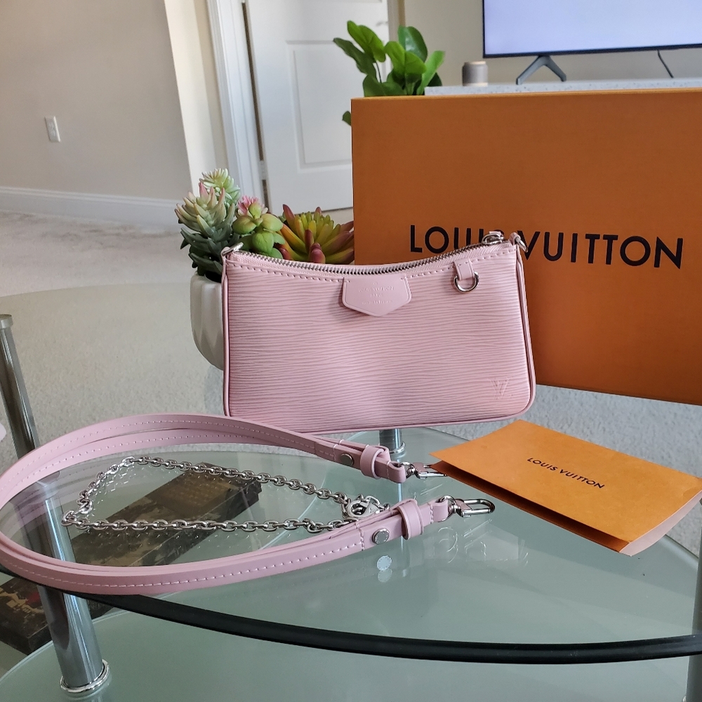 LOUIS VUITTON EASY POUCH ON STRAP IN PINK